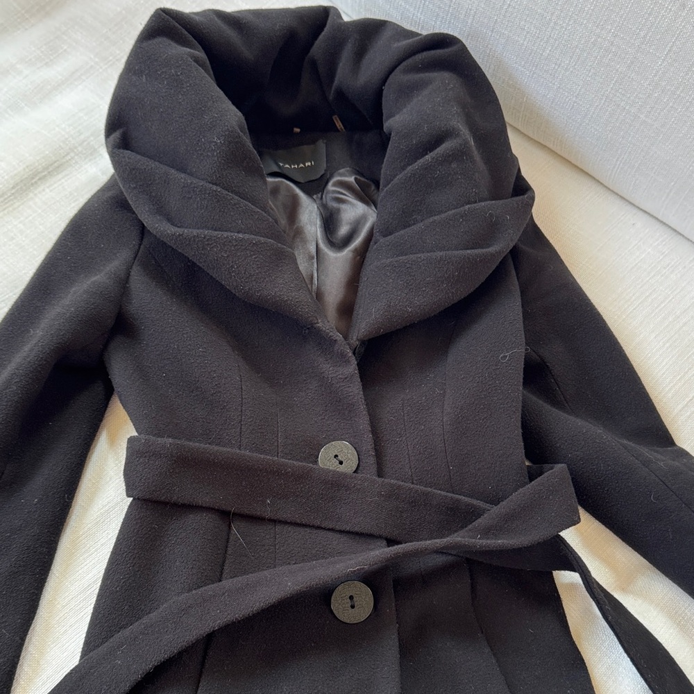 Tahari Black Trench Coat for Women